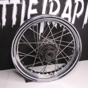 Harley Shovelhead Rear wheel dual flange spoke wheel rim hub CMR 04-94 Made in Italy 43086-81 “USED” Stock No: 47″