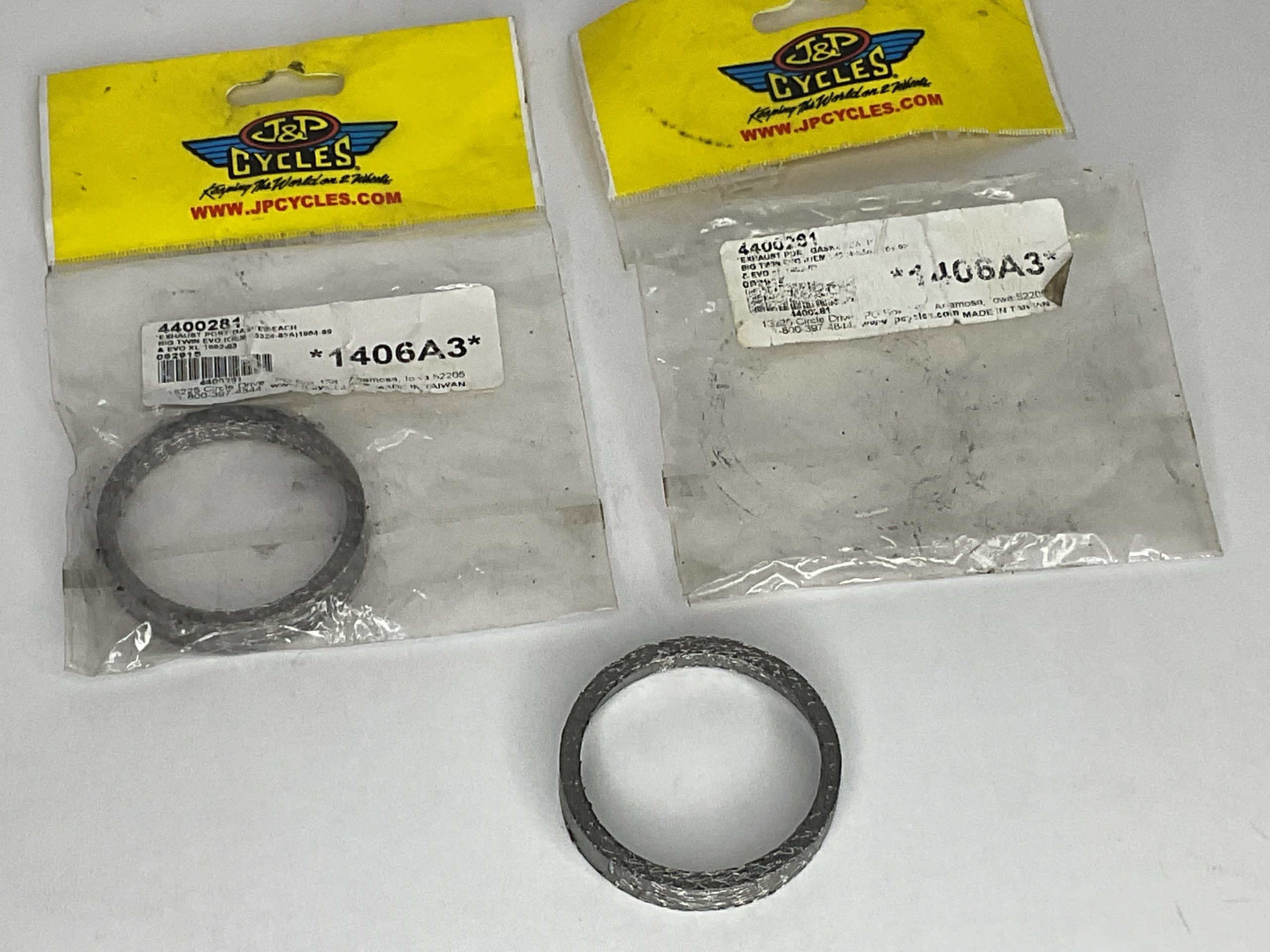 J&P Cycles Exhuast gaskets for EVO Part No: 4400281 “Stock No: 153”