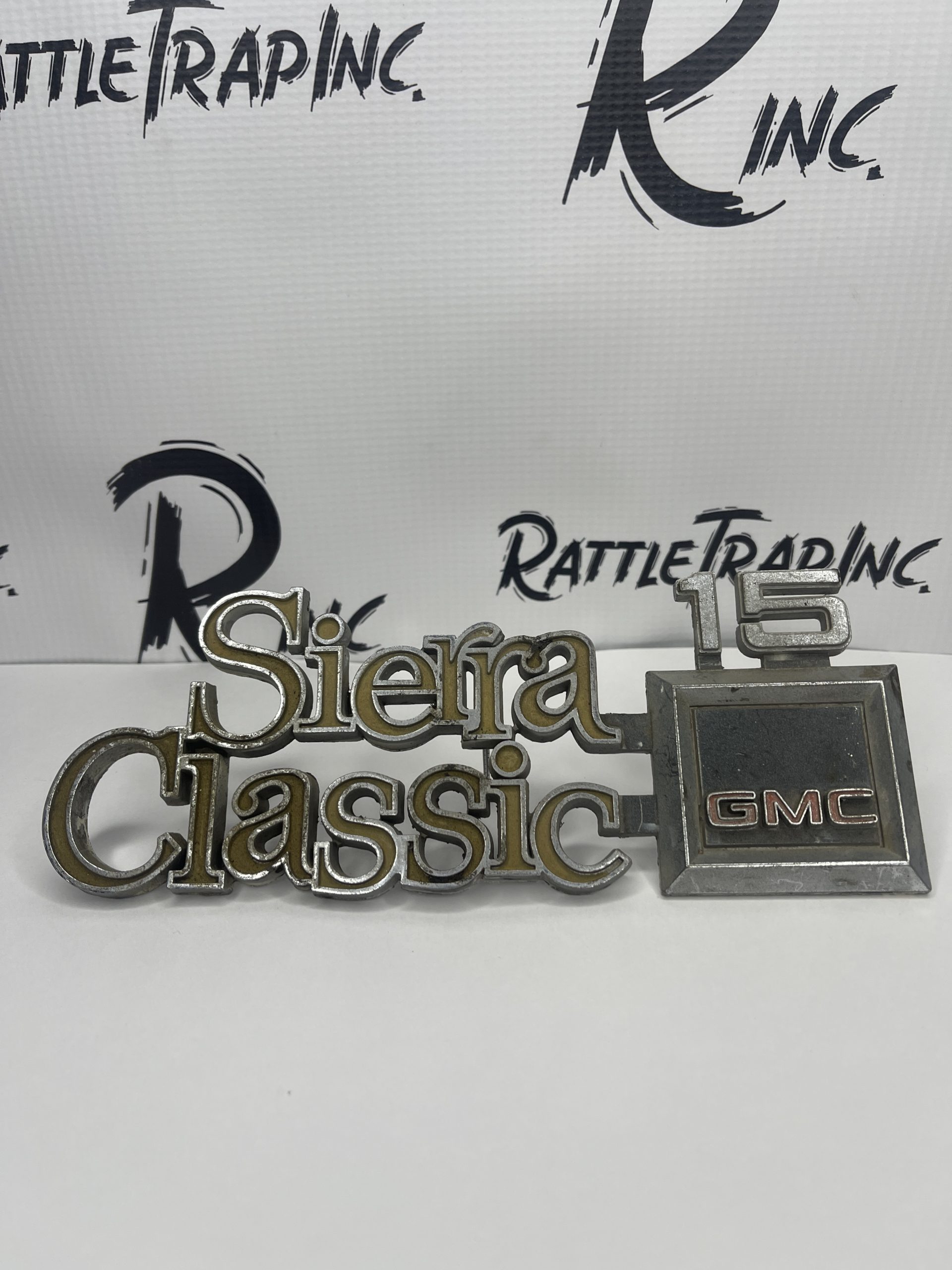 1977-1980 GMC Sierra Classic 15 Emblem Pickup Fender Nameplate “USED” “Stock No: 148”