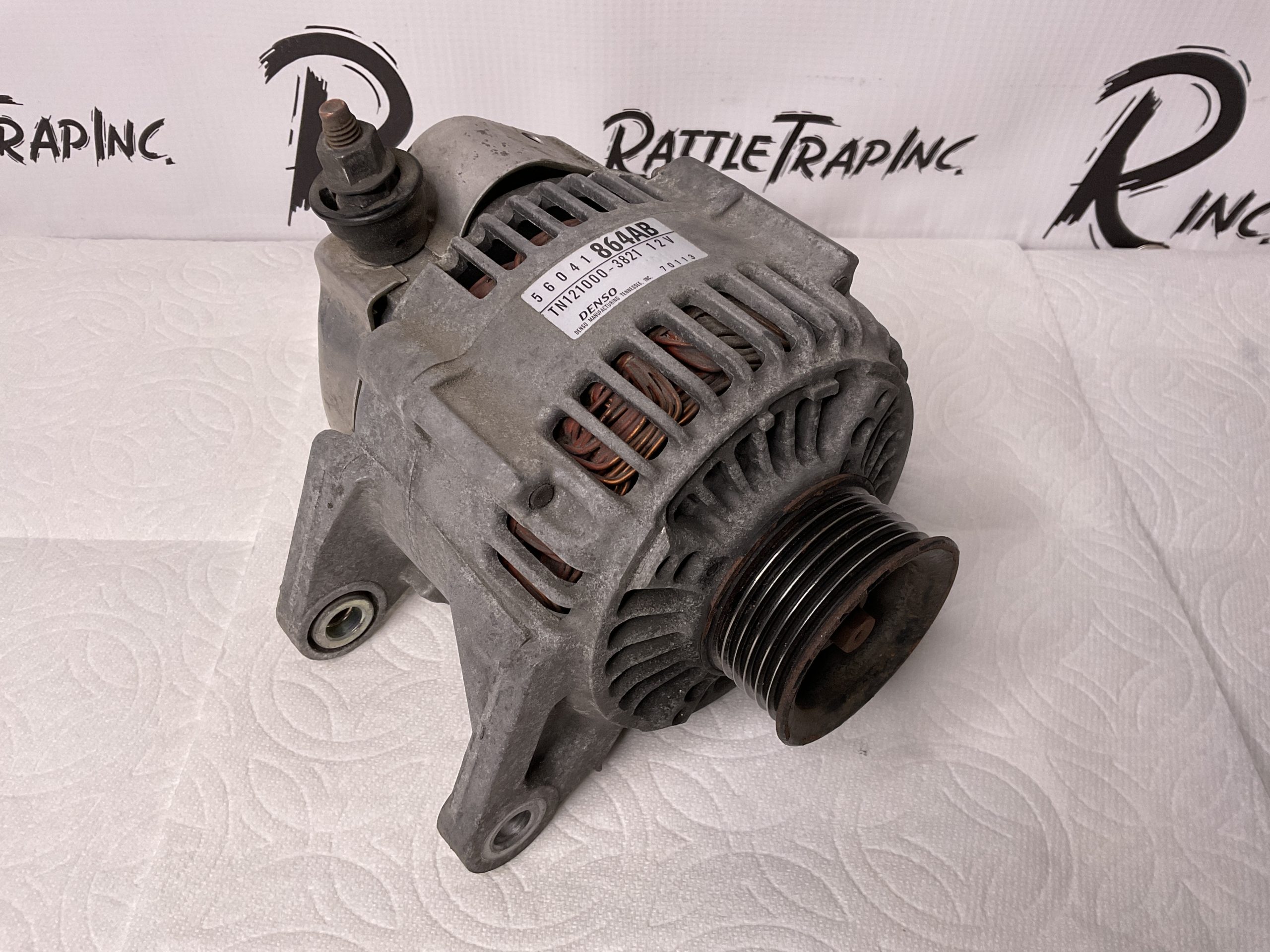 2005 Jeep Rubicon 4.0 Denso Alternator TN121000-3821 12V, 56041, 864AB, 70113 “Used”, “Stock No: 164”