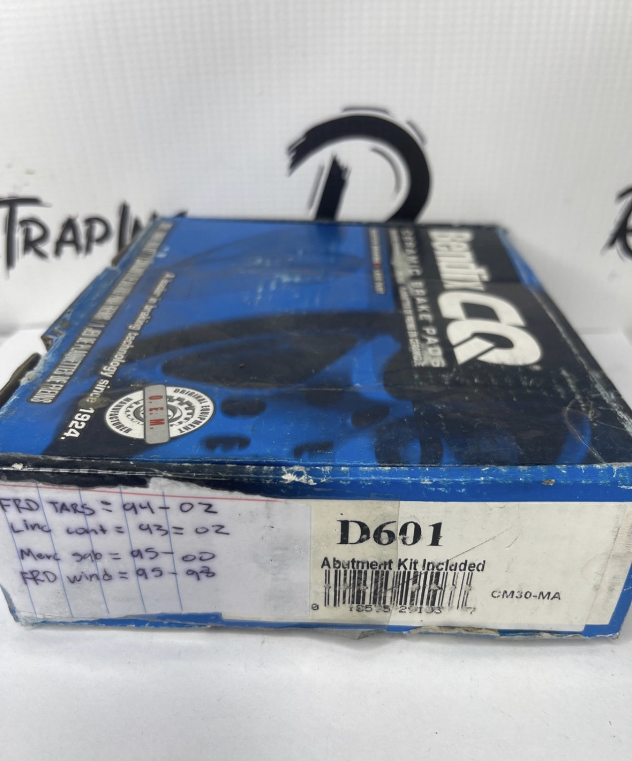 Bendix CQ Ceramic Brake Pads Part# D601 “NOS”, “Stock No: D601”