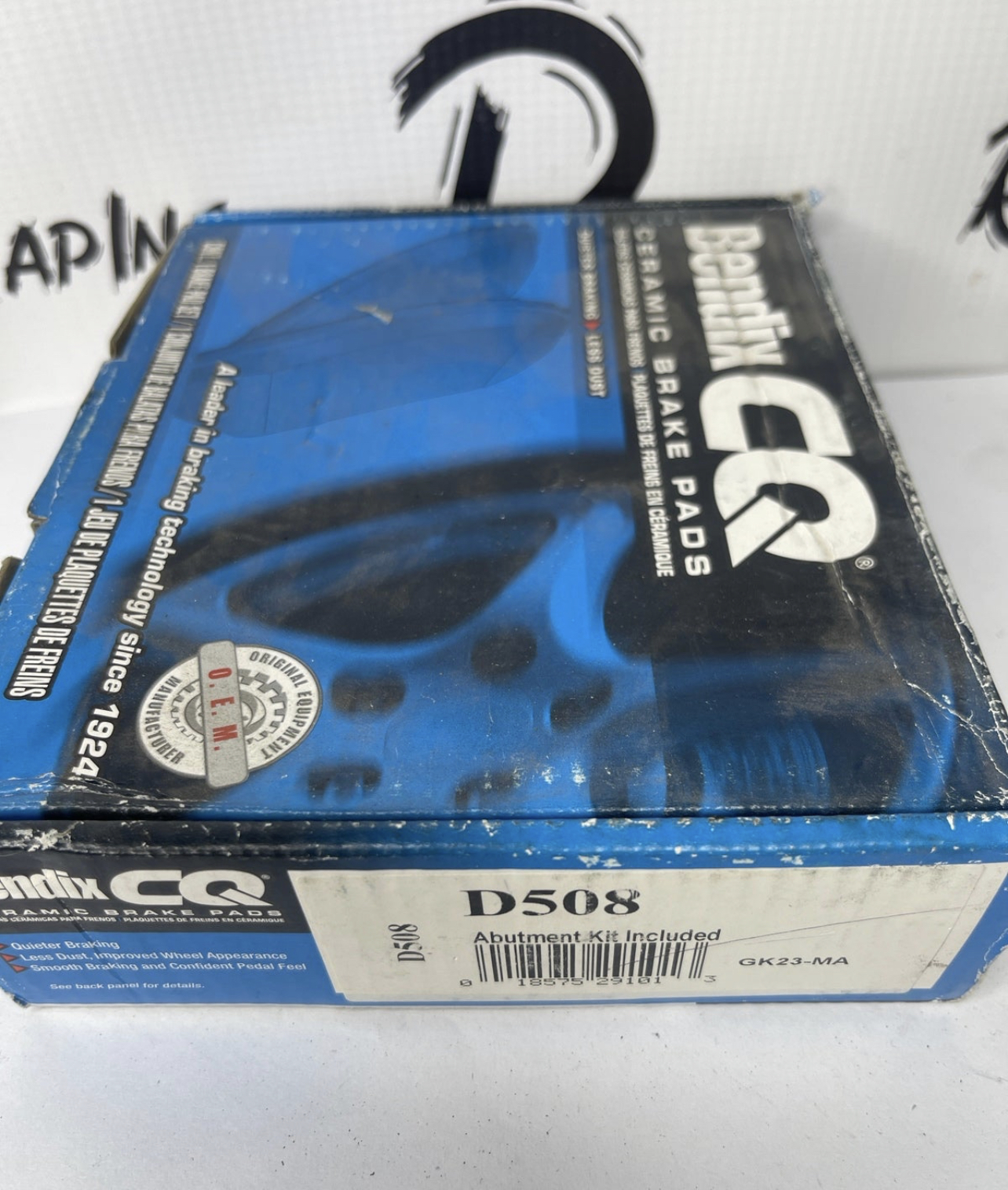 Bendix CQ Ceramic Brake Pads Part# D508 “NOS”, “Stock No: 227”