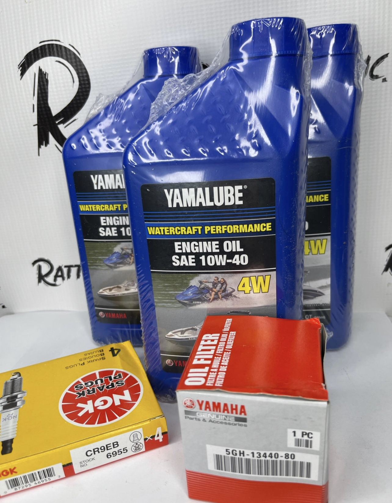 Yamaha 2005-2015 VX110 Delux Cruiser Sport VX 110 V1 Oil Change Kit w/NGK Spark Plugs “Stock No: 219”