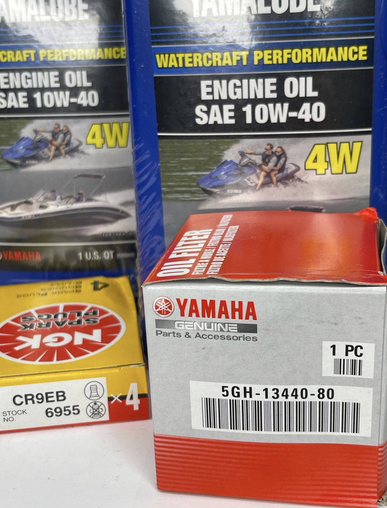 Yamaha 2005-2015 VX110 Delux Cruiser Sport VX 110 V1 Oil Change Kit w/NGK Spark Plugs “Stock No: 219”