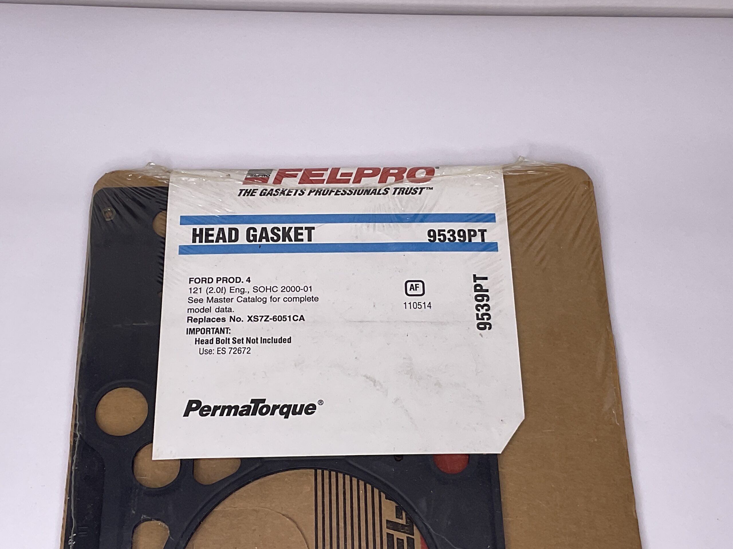 Fel-Pro Head Gasket Ford 2.0L SOHC 2000-2001 Part No: 9539PT “New, Stock No: 353”