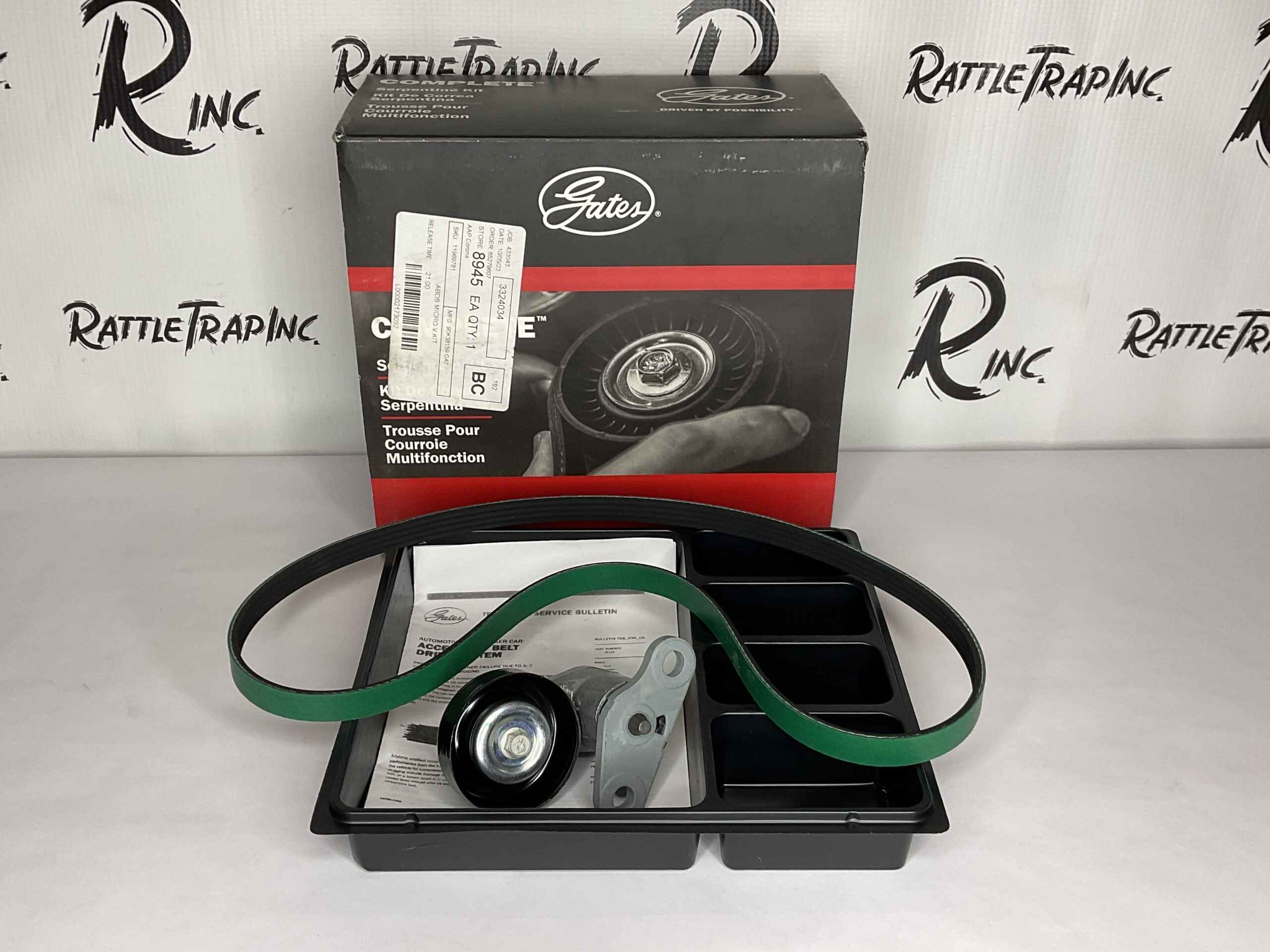 Gates 90K-38159 Complete Serpentine Belt Drive Component Kit “New, Stock No: 379”