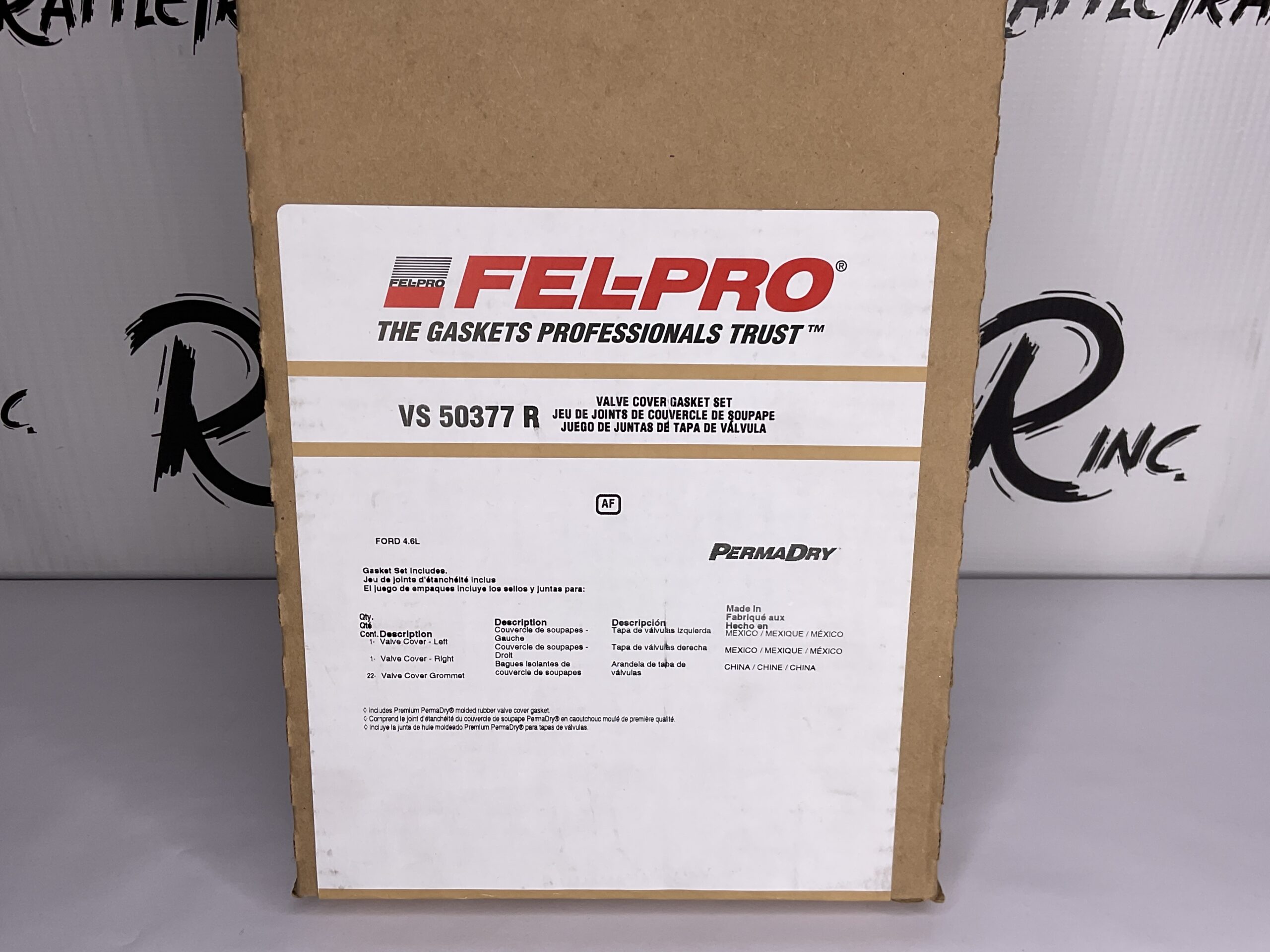 Fel-Pro Valve Cover Gasket Set Ford 4.6L Part No: VS 50377 R “New, Stock No: 509”