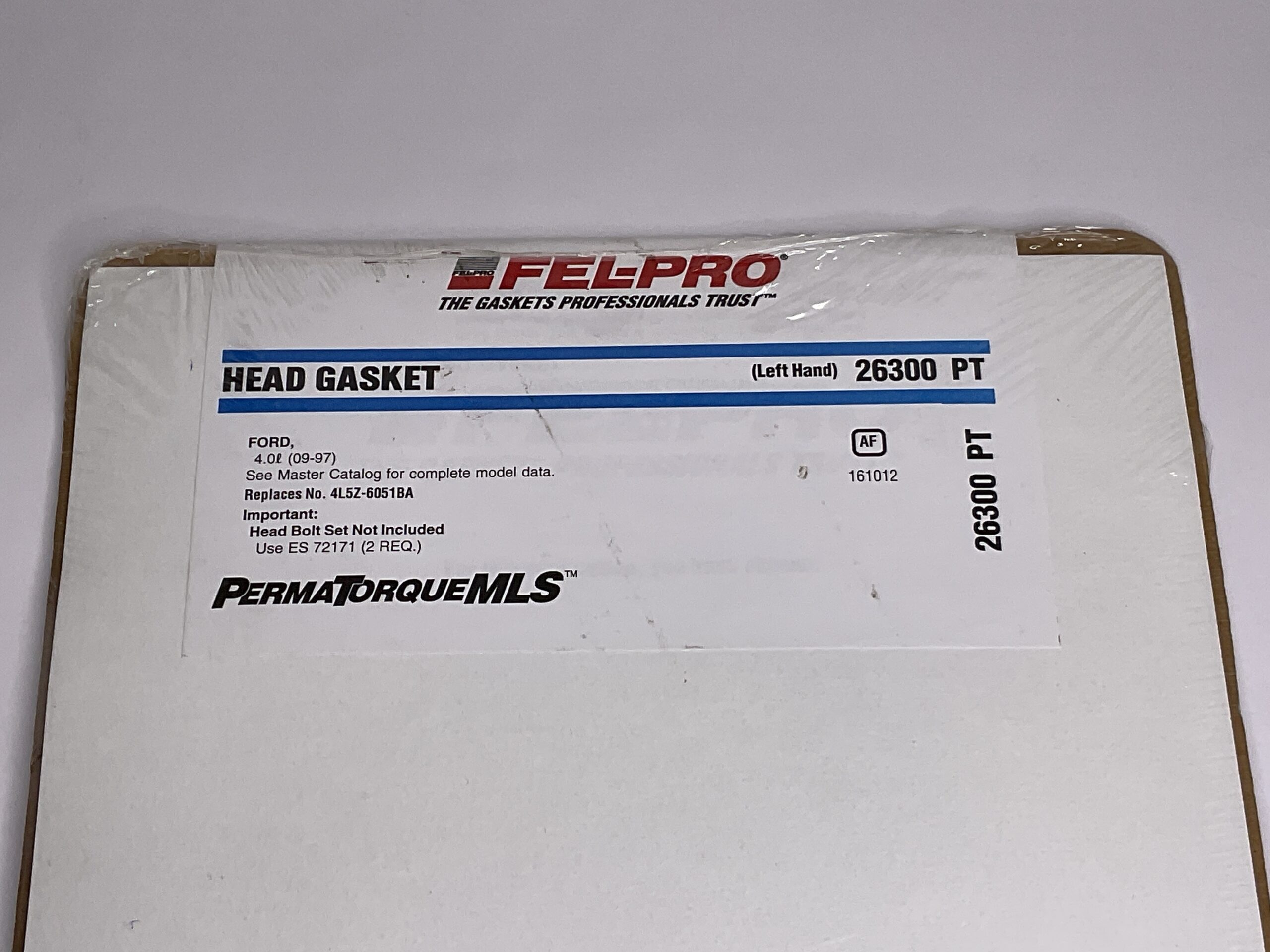 FEL-PRO Head Gasket Ford 4.0 Part No: 26300 PT “New, Stock No: 524”