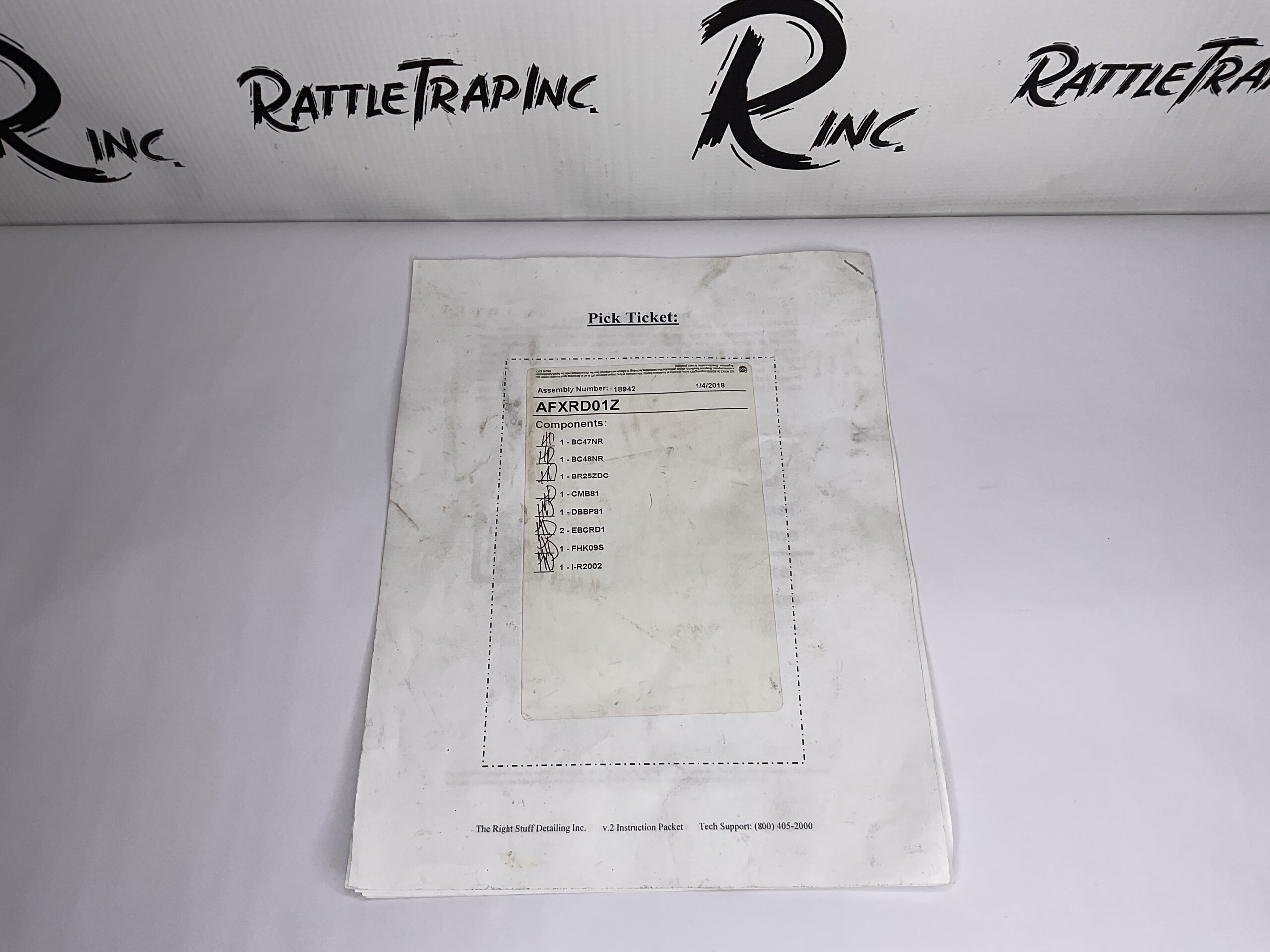 The Right Stuff Rear Disc Brake Conversation Kit Part No: AFXRD01Z “New Open Box Incomplete Kit, Stock No: 534”