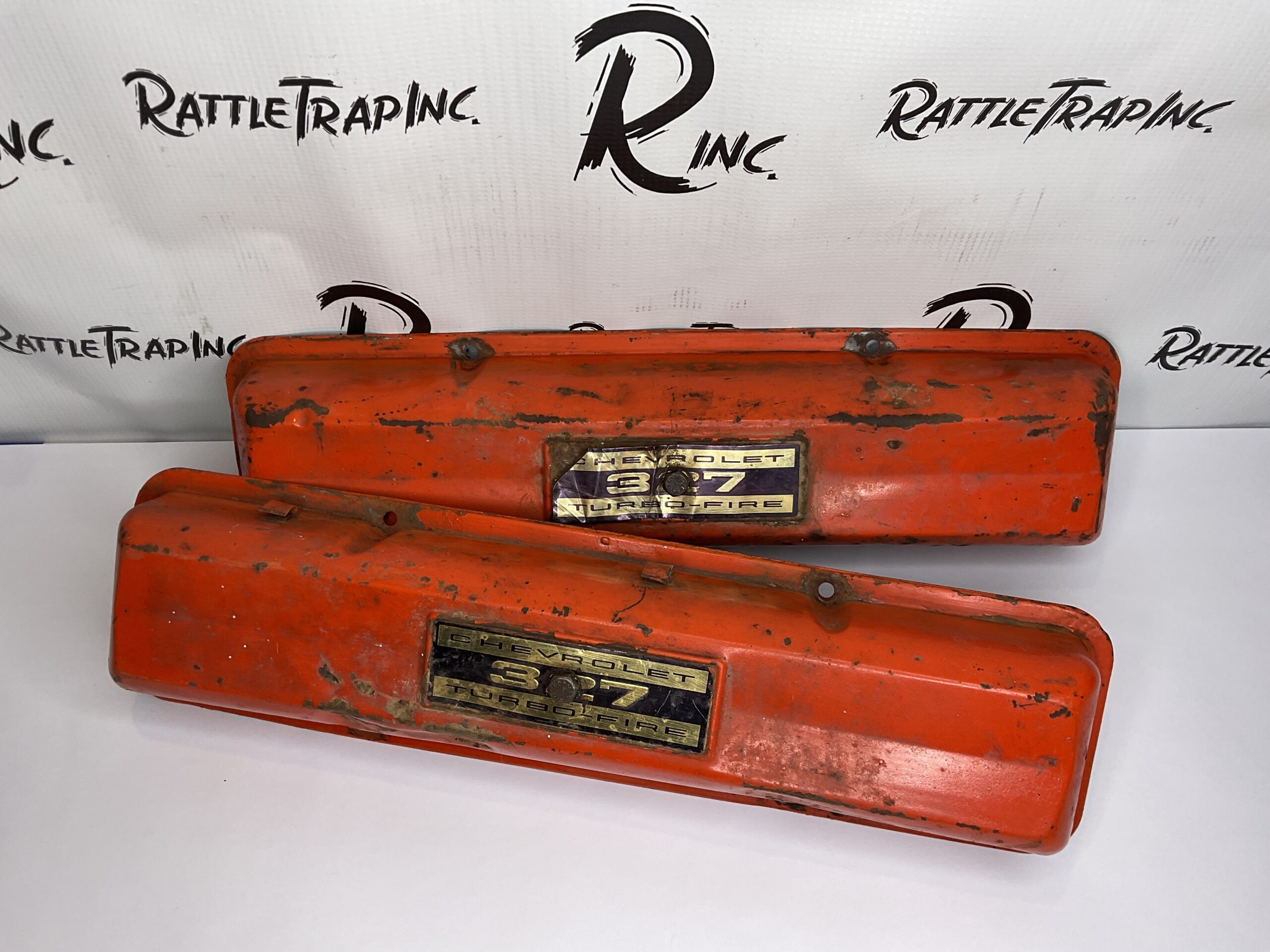 1963-1966 Chevrolet 327 V8 Turbo-Fire Valve Covers Impala Belair Corvette 63-66 “Used, Stock No: 0538”
