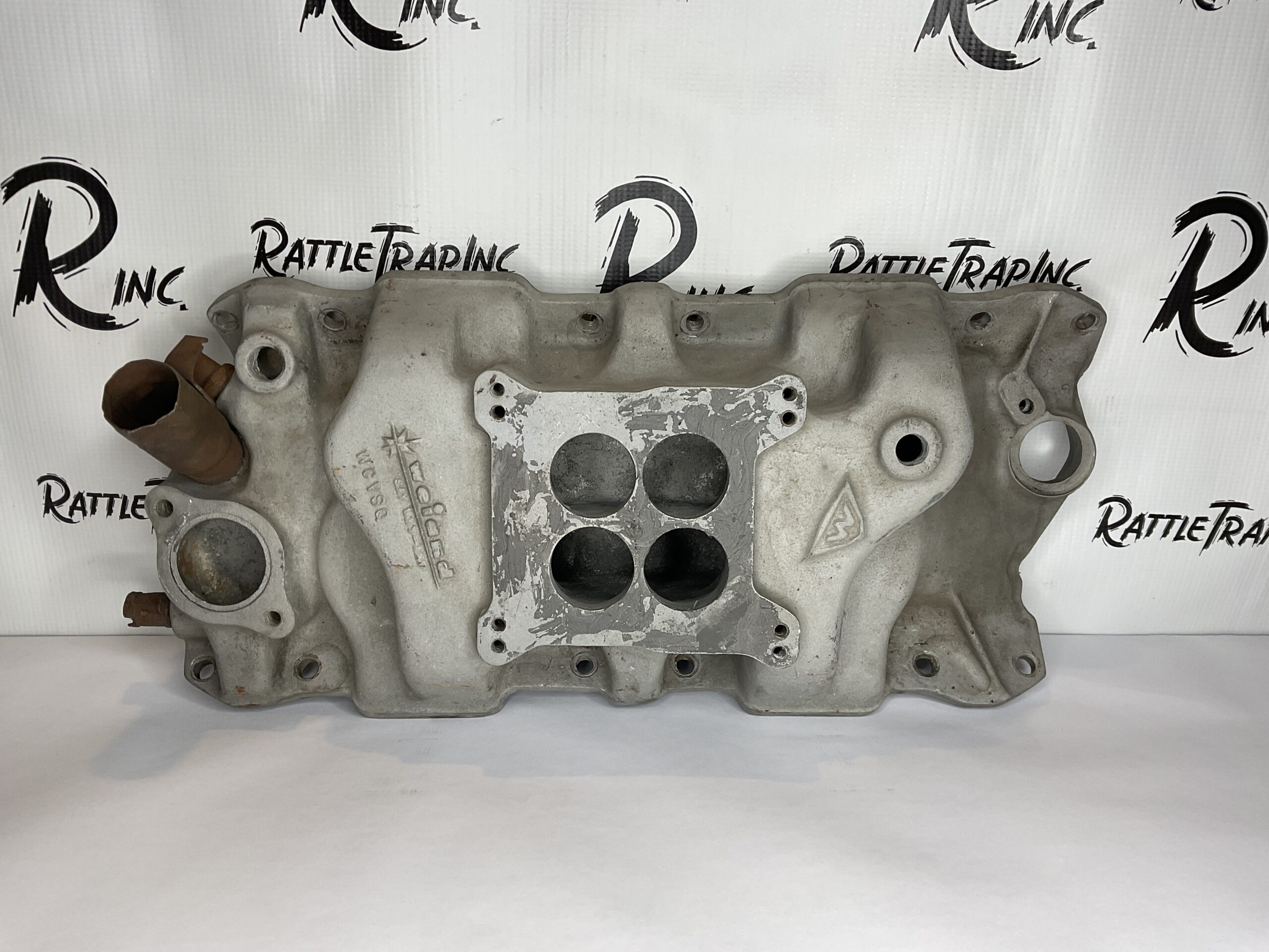 Vintage Weiand WCVSQ SBC 283, 327, 302, 350 Chevrolet Intake Manifold Aluminium “Used, Stock No: 0537”