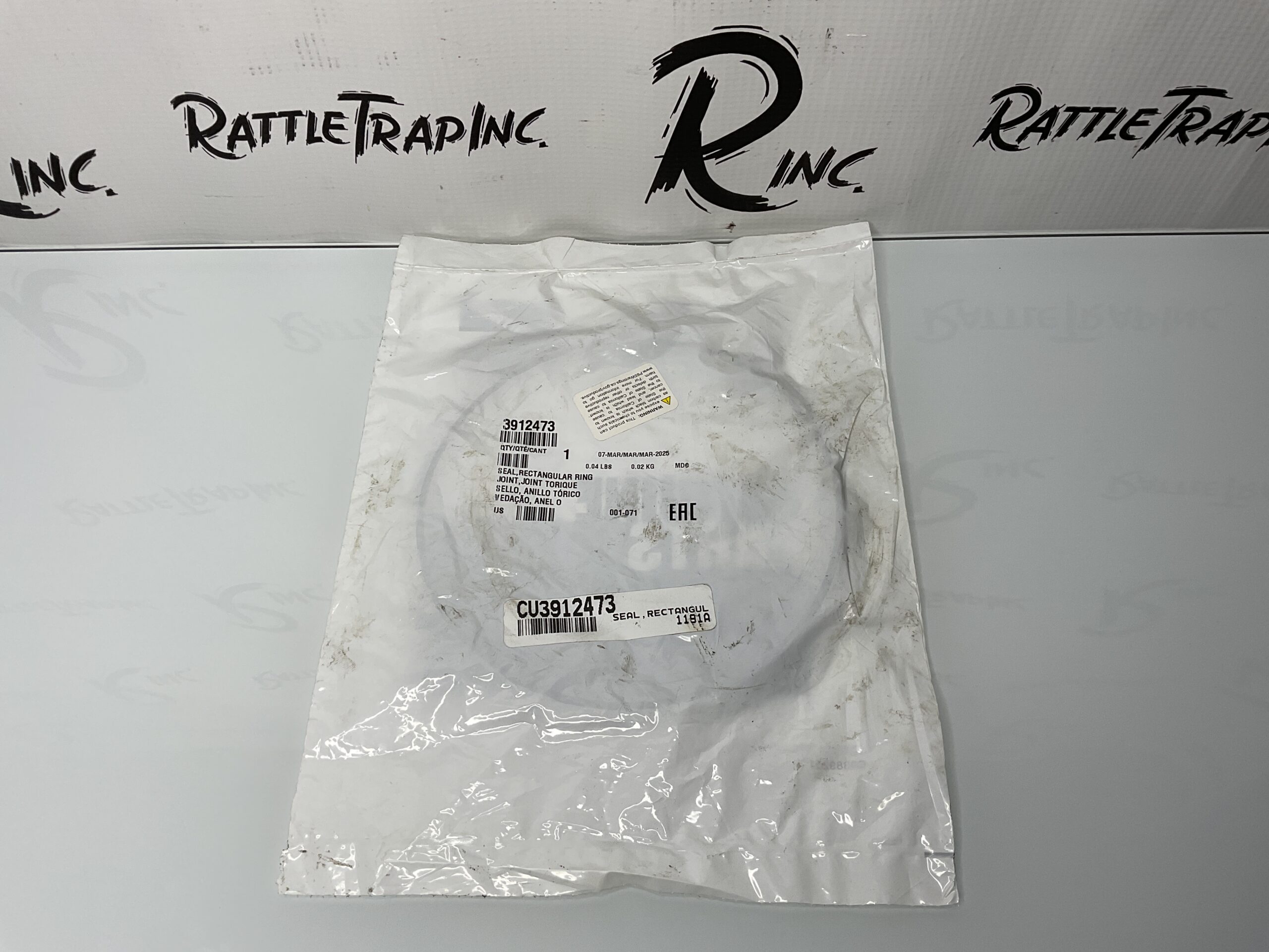 Cummins Rectangular Ring Seal Part No: 3912473 (New, Stock No: 0749)