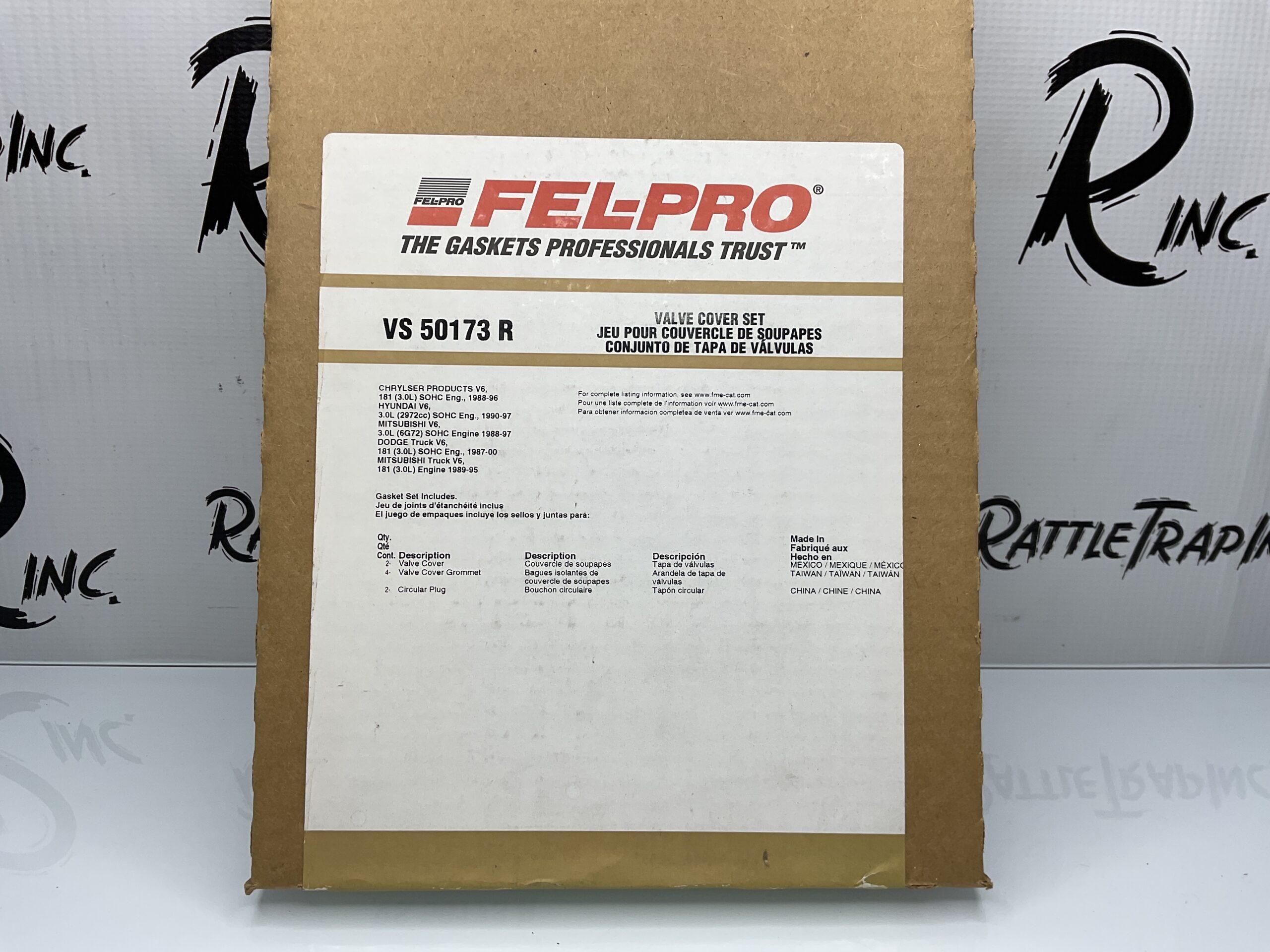 Fel-Pro Valve Cover Gasket Set Chrysler/Dodge 3.0L Part No: VS 50173 R (New, Stock No: 0815)