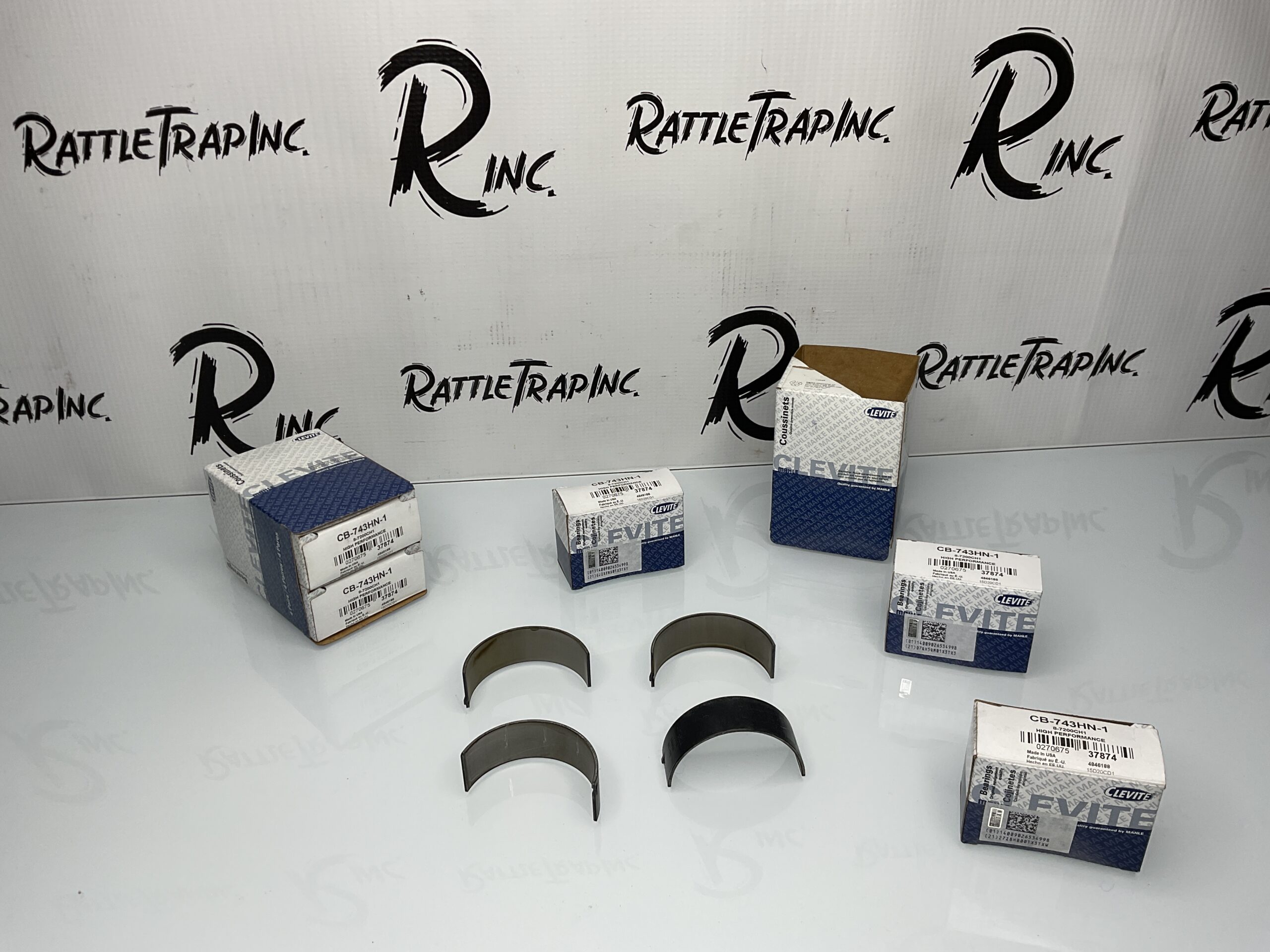 Clevite High Performance Rod Bearings Chevy 348, 409, 366, 396, 402, 427, and 454 Part No: CB743HN-1 Complete Set (New Open Box, Stock No: 0820)