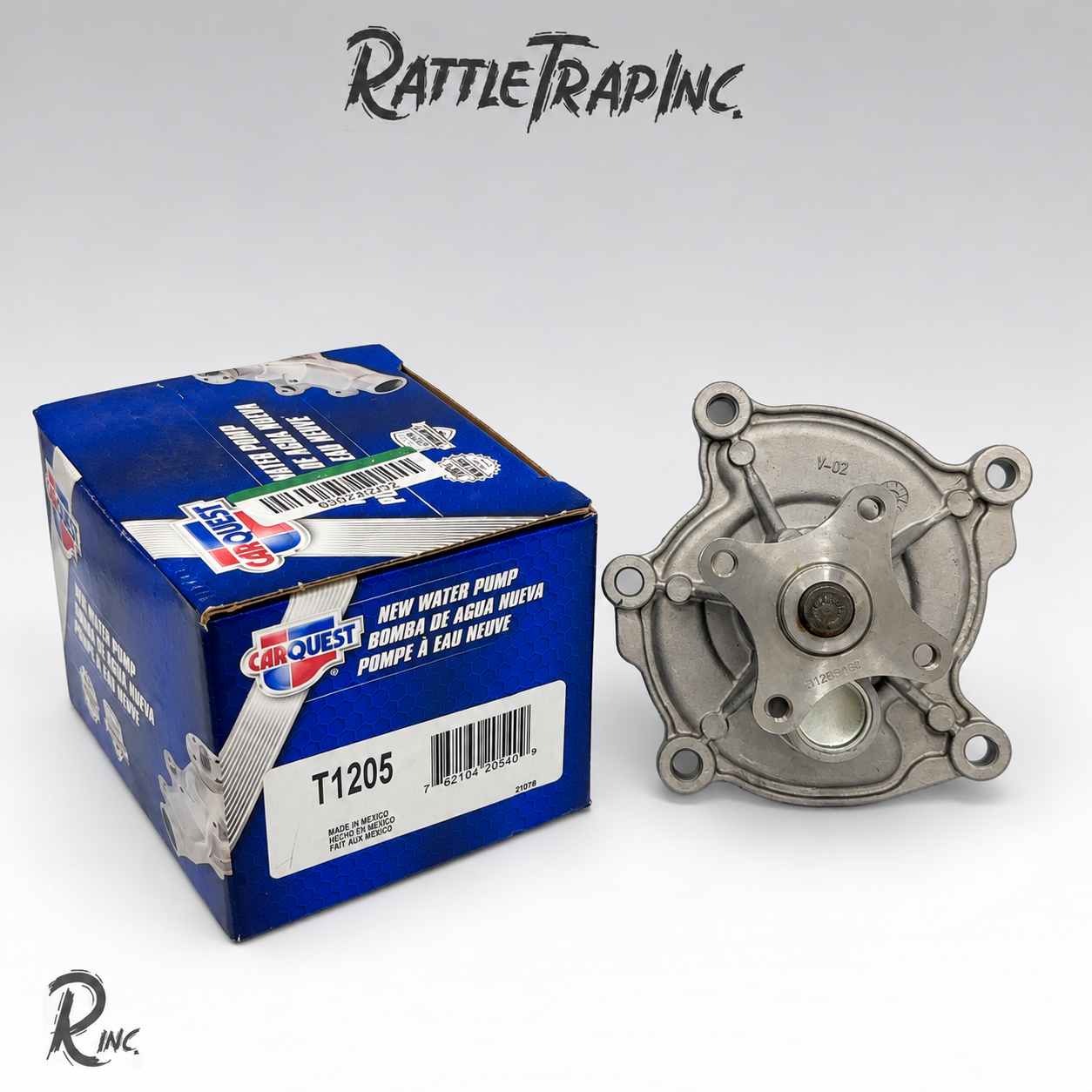 Carquest Premium T1205 Engine Water Pump with Gasket (New, Stock No: 1034-B07)