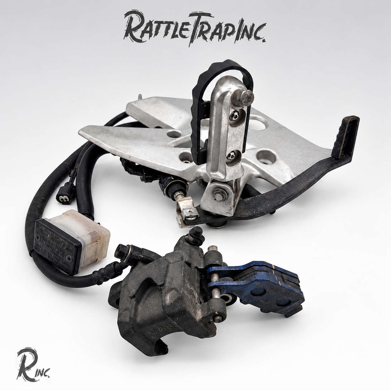 2014 Honda CB500X Rear Brake Assembly Caliper Master Cylinder Pedal Foot Peg (Used, Stock No: 1022-B03)
