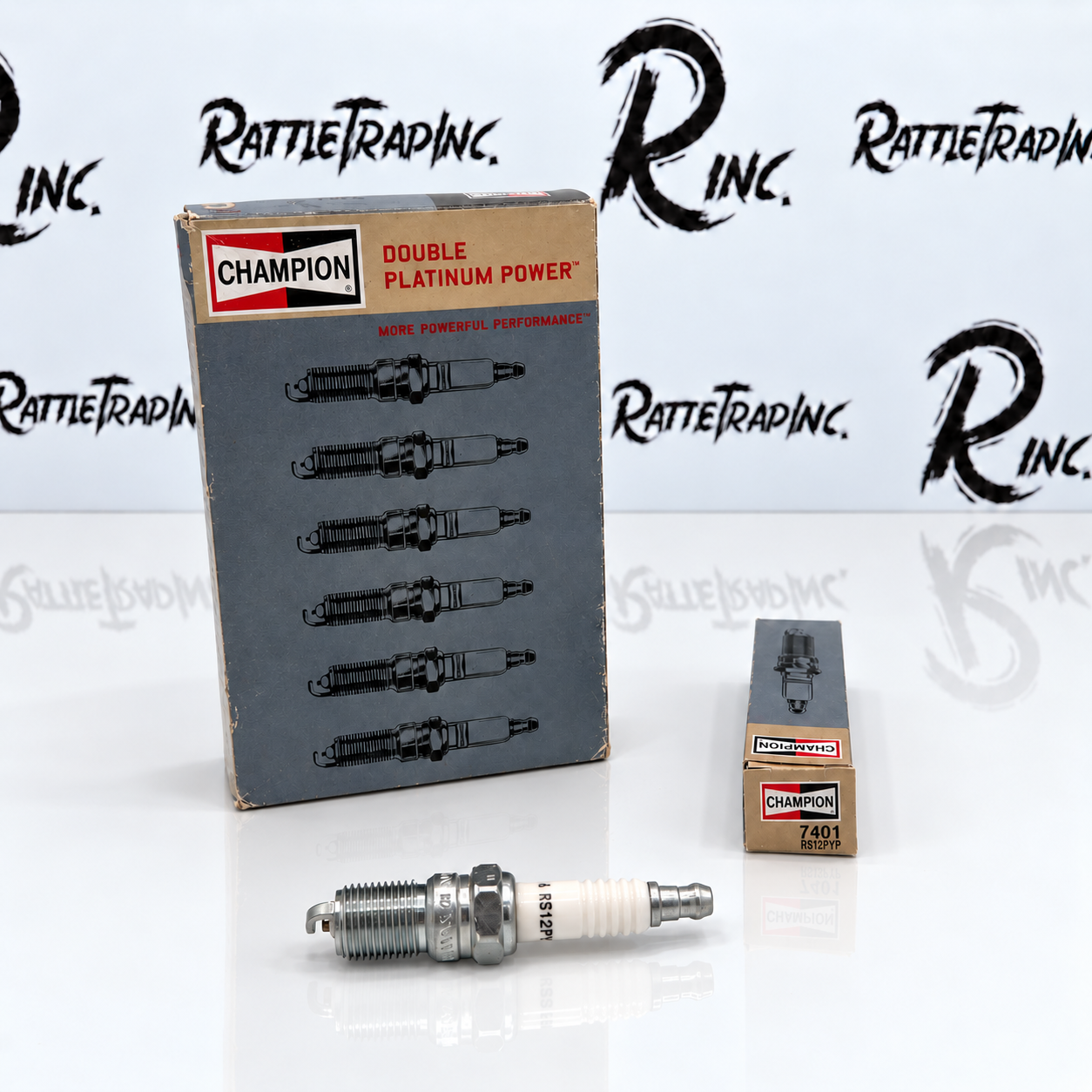 Champion Double Platinum Power Resistor Spark Plug Part No: RS12PYP, 7401 (New, Stock No: 0978-B01)